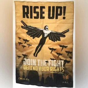 Deus Ex Mankind Divided -PreOrder Bonus Fabric Poster -GameStop Exclusive 27x40”